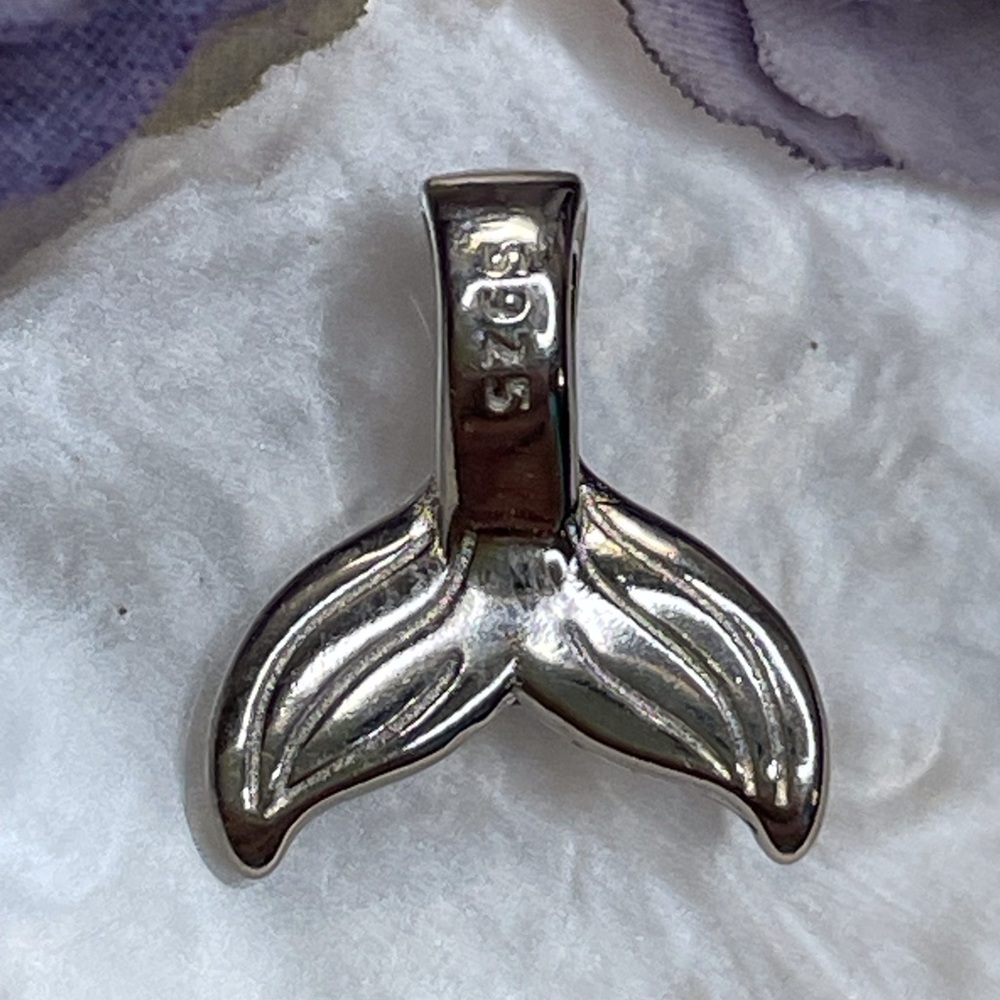 Bracelet Charm Mermaid Tail with Pearl Sterling Silver - Picture 2 of 8